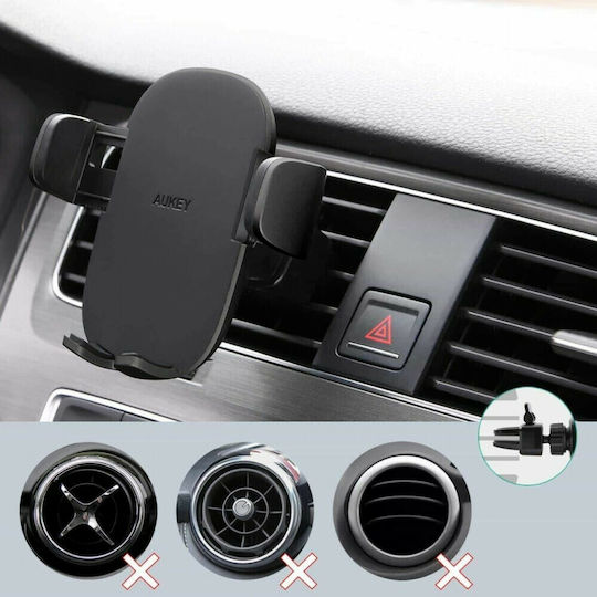Aukey HD-C48 Βάση Κινητού Αυτοκινήτου με Ρυθμιζόμενα Άγκιστρα Μαύρη