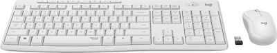 Logitech MK295 Silent Wireless Keyboard & Mouse Set English US White