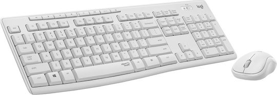 Logitech MK295 Silent Wireless Keyboard & Mouse Set English US White