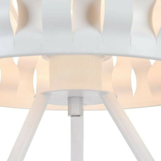 Maytoni Delicate Metall-Tischleuchte mit weißem Schirm und Fuß