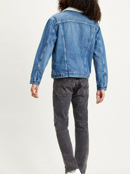 Type 3 Sherpa Trucker Denim Jacket Blue