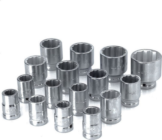 Tagred Set Dodecagonal Karidakia cu Kastania Set de chei tubulare și clichet 3\4" 21buc