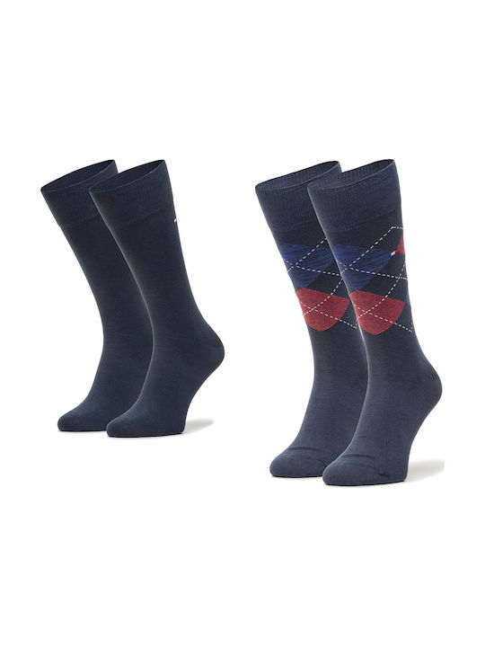 Tommy Hilfiger Men's Patterned Socks Blue 2Pack