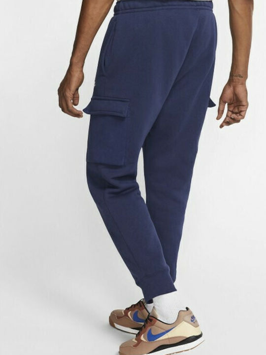 Sportswear Cargo Sweatpants with Elastic Navy Blue