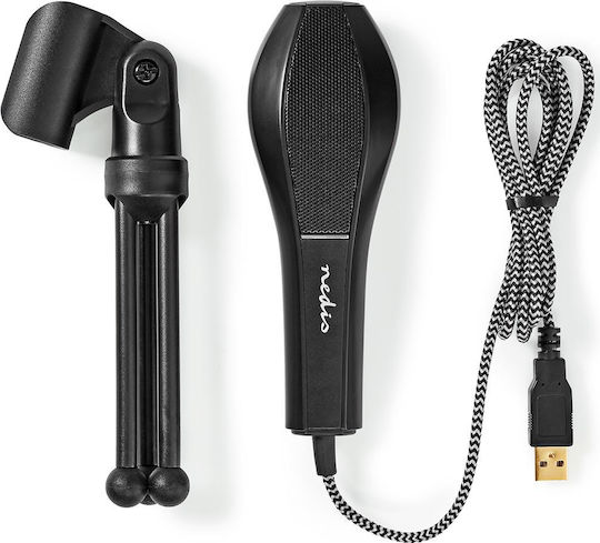 Nedis MICTU100BK Πυκνωτικό Μικρόφωνο USB Επιτραπέζιο Black