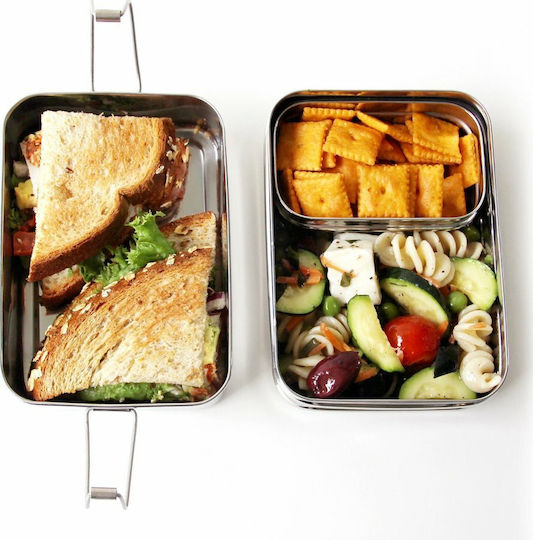Ecolunchbox Three-In-One Classic Σετ Δοχεία Φαγητού Inox Ασημί 14x10.6cm 3τμχ