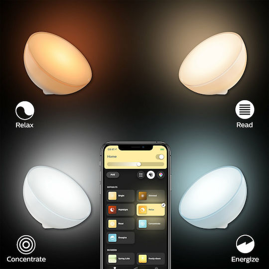 Philips Smart Διακοσμητικό Φωτιστικό Hue Go LED RGB 15x15x7.9εκ.