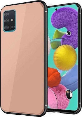 Forcell Glass Synthetic Back Cover Pink (Galaxy A41)