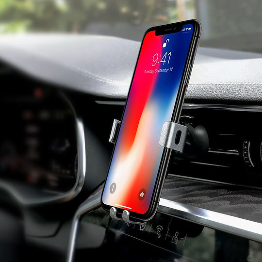 Hoco CA56 Metal Armour Suport Auto pentru Telefon cu cârlige reglabile Neagră HC-CA56BK