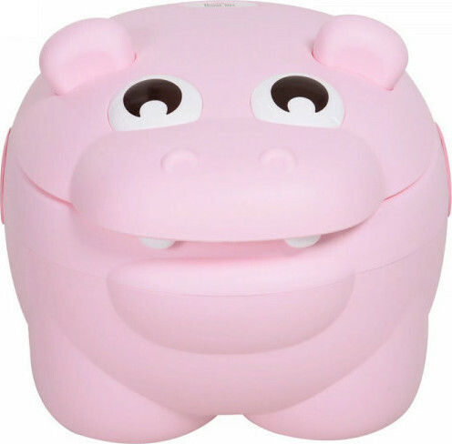 HomCom Φορητό Γιο Γιο Hippo με Καπάκι Ροζ έως 25kg