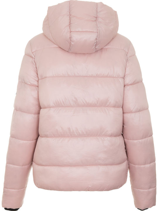High Shine Toya Scurtă Jachetă de femei Puffer Roz