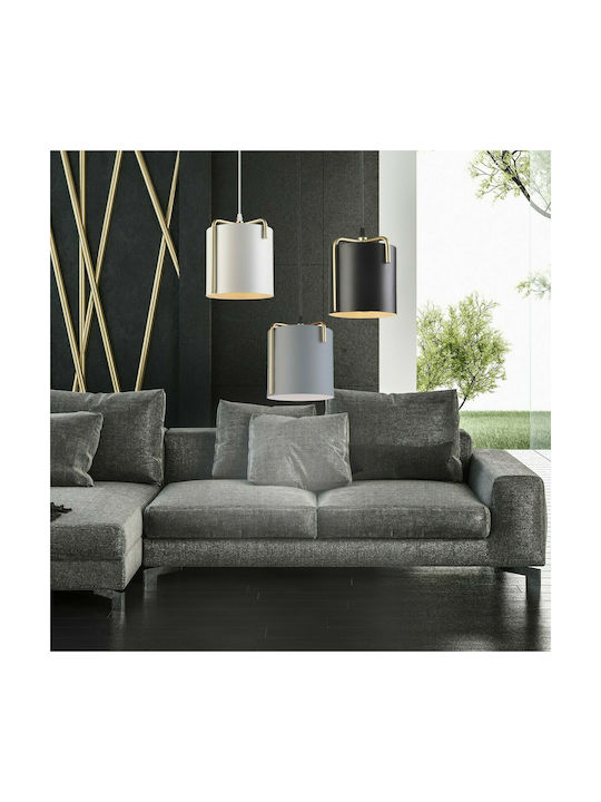 Hatzipantos Stores Κρεμαστό Φωτιστικό Λευκό με Ντουί E27 20εκ.