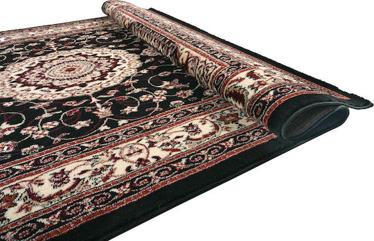 Balsan Teppich Rechteckig Synthetisch,Polyester/Cotton/Leather Black Fokus Schwarz