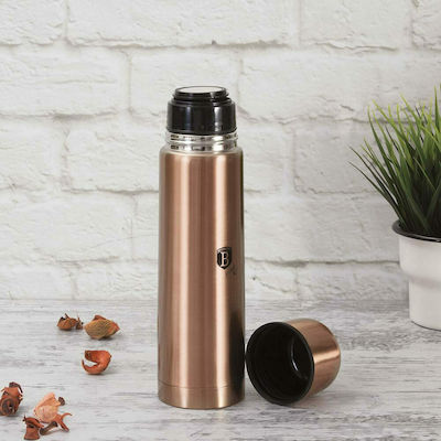 Berlinger Haus Flask Metallic Thermos Bottle Gold 500ml Metallic Rose Gold Thick Walled BH-1752N