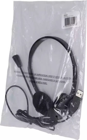 Sandberg USB Headset Bulk На ушите Мултимедийни слушалки с микрофон и връзка USB-A в Черен цвят