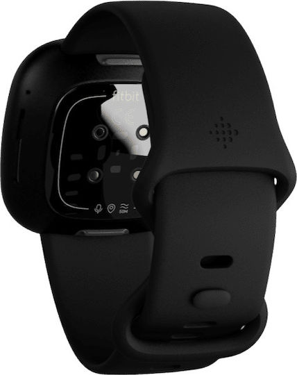 Fitbit Versa 3 Waterproof Smartwatch with Heart Rate Monitor (Black/Black Aluminum)