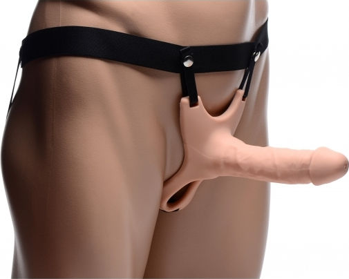 XR Hollow Silicone Dildo Strap-on Harness με Dildo στο χρώμα του δέρματος