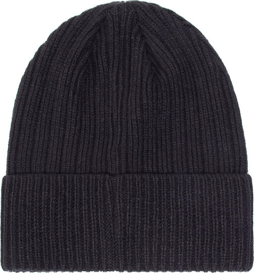 Beanie Clasic Cu Coastă Pentru Bărbați Căciulă Neagră Culoare Full Face