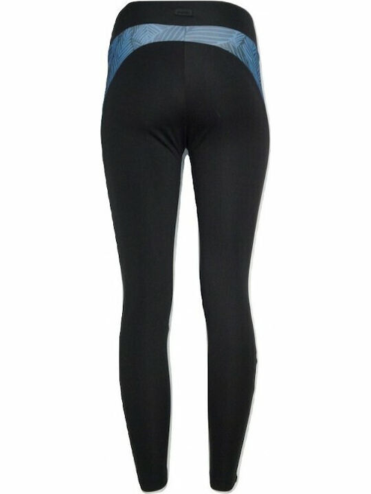 Women's Cropped Training Legging High Waisted Blue/Black