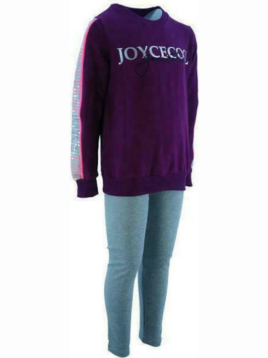 Joyce Kinder Set mit Leggings Winter 2Stück Lila