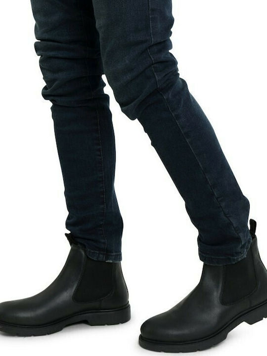 Ghete Chelsea Leather Black Chelsea Boots
