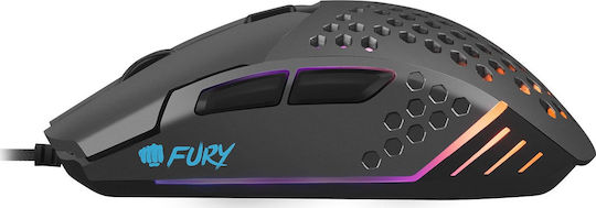 Natec Fury Battler RGB Gaming Gaming Maus 6400 DPI Schwarz