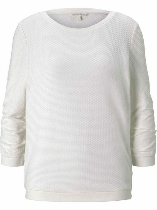 Women's Blouse Cotton with 3/4 Sleeve White