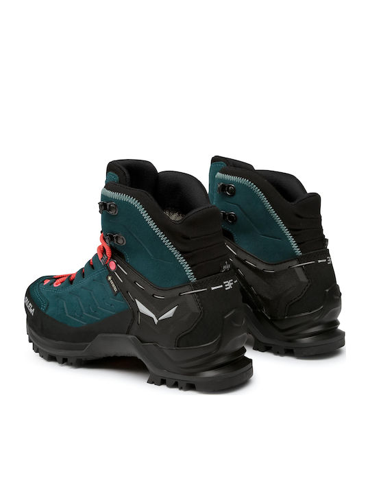 Salewa Mtn Trainer Mid GTX Women's Waterproof Hiking Boots With Gore-Tex Membrane Green
