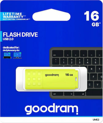 GoodRAM UME2 16GB USB 2.0 Stick Yellow