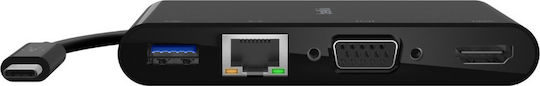 Belkin USB-C Docking Station with HDMI 4K PD Ethernet Black (AVC004BTBK)