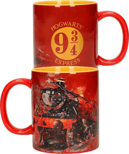Sd Toys Harry Potter - Logo & Hogwarts Express Κούπα Κεραμική Κόκκινη 330ml 2τμχ