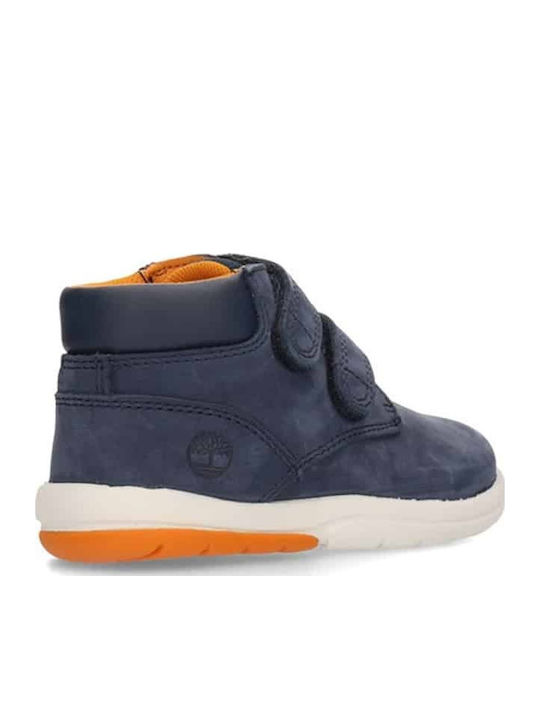 Toddle Tracks H&L Ανατομικά Suede Παιδικά Μποτάκια με Σκρατς Μπλε
