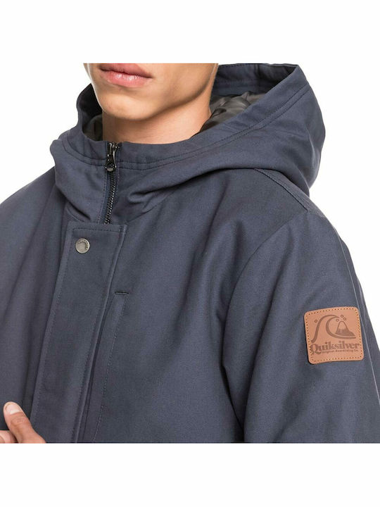 Brooks Winter Jacke Bomber Marineblau