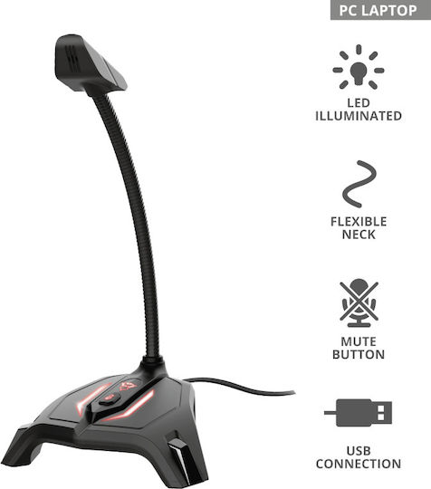 Trust GXT 215 Zabi Elektret Mikrofon USB Gooseneck für Gesang