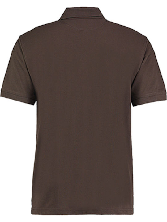 Kustom Kit Superwash 60 Men's Short Sleeve Promotional Blouse Brown