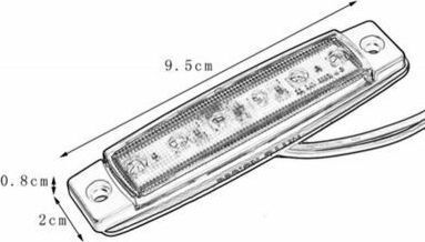 Lkw-Volumenlichter 1Stück 12 / 24V - Grün 03320-G