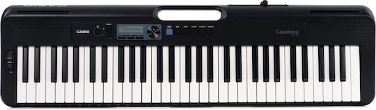 Casio Keyboard CT-S300 Bundle with 61 Dynamic Keys with Stand, Headphones and Music Stand Black
