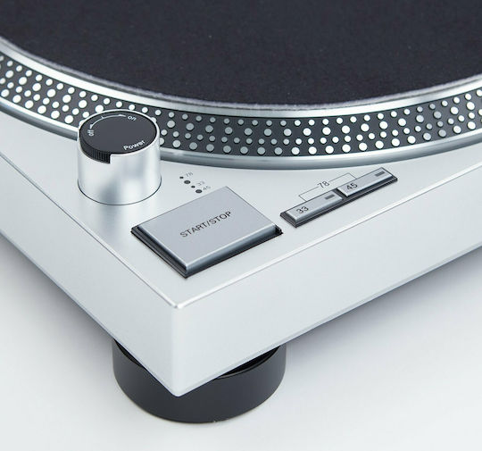 Audio Technica AT-LP120XUSB Πικάπ με Direct Drive και Προενίσχυση Ασημί