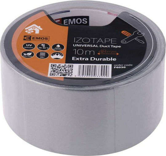 Emos Izotape Adhesive Fabric Tape Silver 10m x 48mm