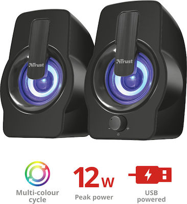 Trust Gemi RGB 2.0 Speakers with RGB 6W Black