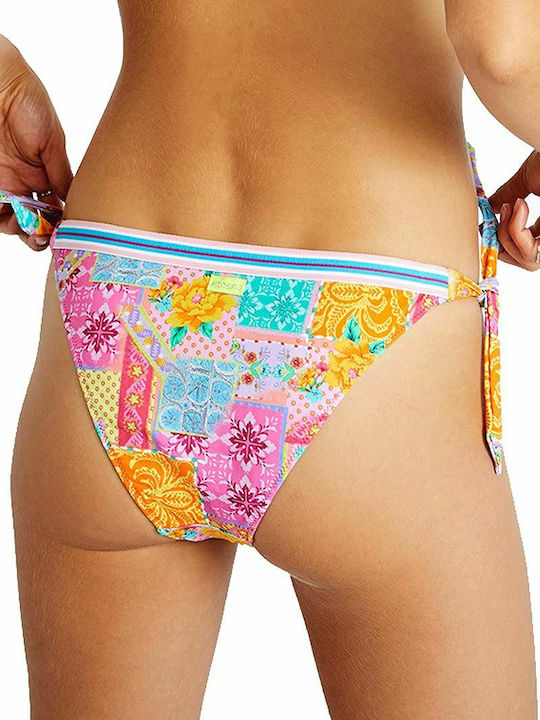 Banana Moon Caoca Patchwork Bikini Slip with Ties Floral