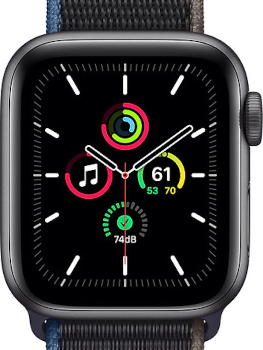 Apple Watch SE Cellular Aluminium 44mm Αδιάβροχο με eSIM και Παλμογράφο