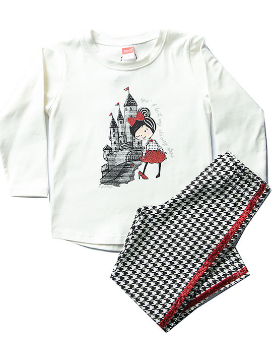 Joyce Kids Set with Leggings Winter 2pcs White