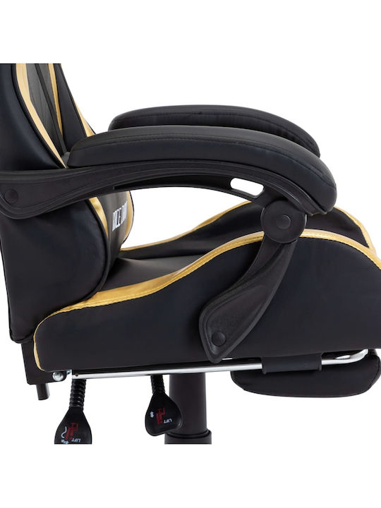 vidaXL Racing Artificial Leather Gaming Chair with Footrest Black