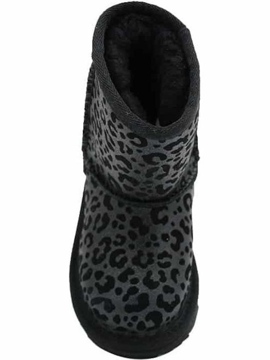 1112388 Suede Kids Boots Black