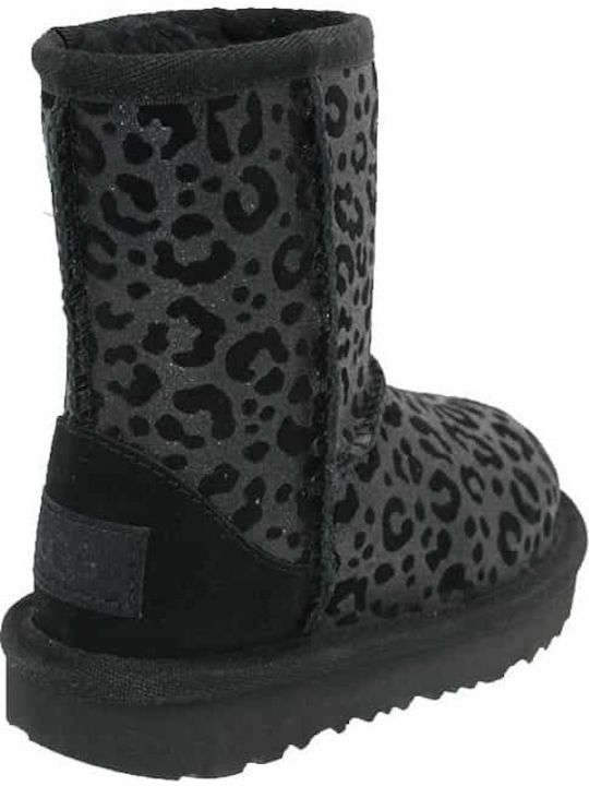 1112388 Suede Kids Boots Black