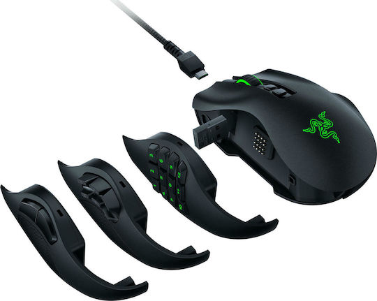 Razer Naga Pro Безжична RGB Геймърска Мишка 20000 DPI Черен