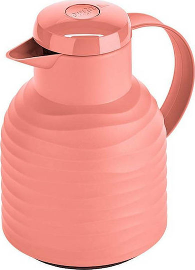 Emsa Jug Quick Press Jug Thermos Plastic 1lt Pink with Handle 3100600285