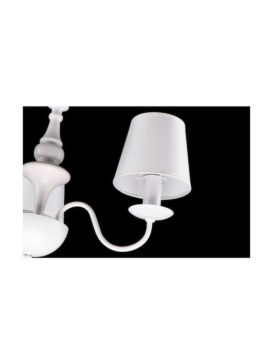 Home Lighting KQ 2576/6 Belo Висящ Окачване за 6 Крушки E14, E.14 Бял