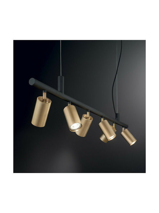 Ideal Lux Dynamite Spot with 6 Lights and with Socket GU10 in Gold Color